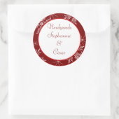 6 - 3" Bevorzugung Stickers Weihnachten Rote Schne (Tasche)