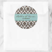 6 - 3" Brown Damask Tiffany Lace Fevor Sticker (Tasche)