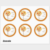 6 - 3" Favor Aufkleber Moderne Herbstbaum Fall (Blatt)