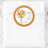6 - 3" Favor Aufkleber Moderne Herbstbaum Fall (Tasche)