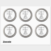 6 - 3" Gefallen Stickers Black Eiffel Tower (Blatt)