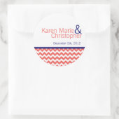 6 - 3" Gefallen Stickers Cornavy Blue Zickzack Nam (Tasche)