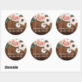 6 - 3" Gefallen Stickers Geometric Garden Rose Sta (Blatt)