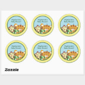6 - 3" Gefallen Stickers Regenwald Jungle Tier (Blatt)