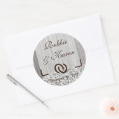 6 - 3" Gefällige Sticker Pferdeschuhe auf Holzspit (Umschlag)