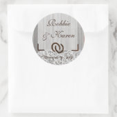 6 - 3" Gefällige Sticker Pferdeschuhe auf Holzspit (Tasche)