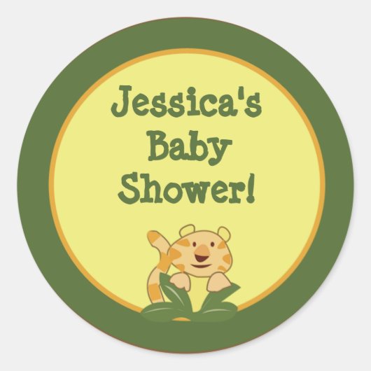 6 - 3" Gunst Sticker Jungle Babys (Vorderseite)