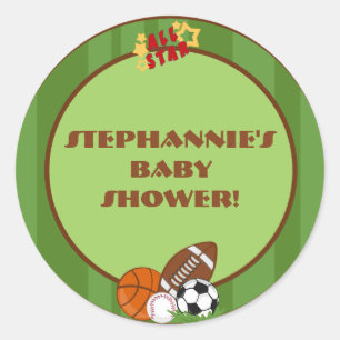 6 - 3" Günstige Aufkleber All-Star Green