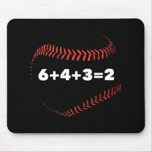 6+4+3=2 Baseball-Baseball-Geschenk für Baseball Mousepad