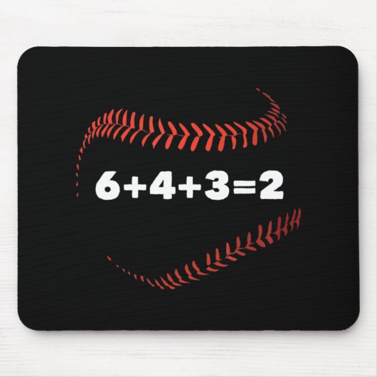 6+4+3=2 Baseball-Baseball-Geschenk für Baseball Mousepad (Vorne)