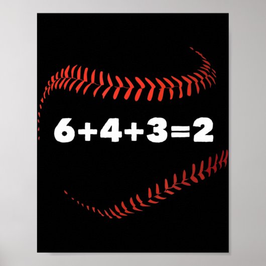 6+4+3=2 Baseball-Baseball-Geschenk für Baseball Poster (Vorne)