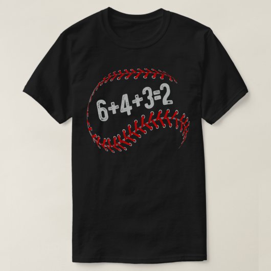 6+4+3=2 Baseball-Baseball-Spielerspass-Baseball T-Shirt (Design vorne)