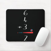 6 4 3 2 Baseball-Doppelspiel Mousepad (Mit Mouse)