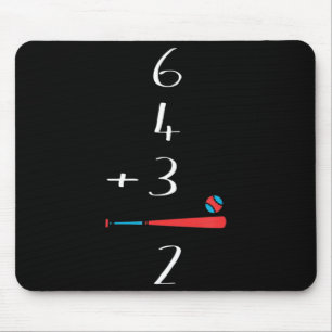 6 4 3 2 Baseball-Doppelspiel Mousepad
