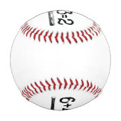 6+4+3=2 Baseball-Doppelspielzahl Baseman Baseball (Rückseite)