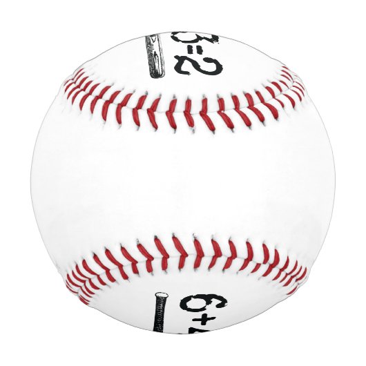 6+4+3=2 Baseball-Doppelspielzahl Baseman Baseball (Rückseite)