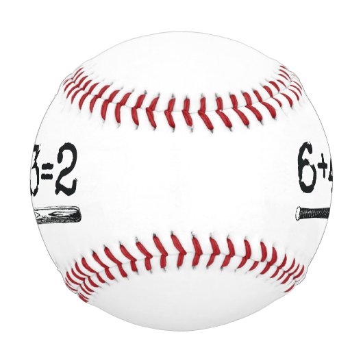 6+4+3=2 Baseball-Doppelspielzahl Baseman Baseball (Vorderseite)