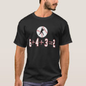 6 4 3 2 Baseball, lustiger Baseball 6432 T-Shirt (Vorderseite)