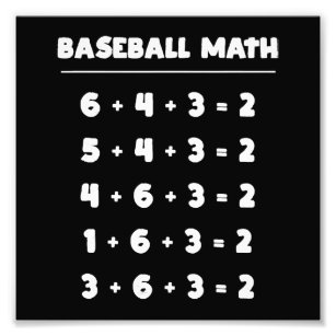 6 4 3 2 Baseball Math Cute Playing Softball Game Fotodruck