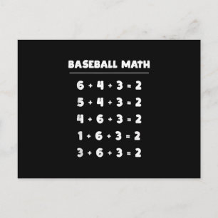 6 4 3 2 Baseball-Mathematik - Süßes Softball-Spiel Postkarte