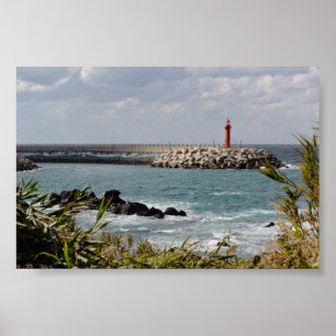 6×4 Jeju-do Südkorea Leuchtturm Foto Druck Poster