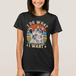 6 4 Katze I Tun, was ich Vintage Katze Gewollt hab T-Shirt