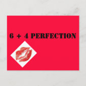 6 + 4 PERFEKTION POSTKARTE (Vorderseite)