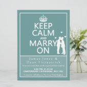 6.5" Behalt Calm und Heirat auf Hochzeitsreise Einladung (Stehend Vorderseite)