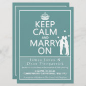 6.5" Behalt Calm und Heirat auf Hochzeitsreise Einladung (Vorne/Hinten)