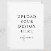 6,5" x 8,75" Einladung - Portrait (Vorne/Hinten)