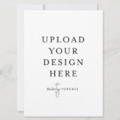 6,5" x 8,75" Einladung - Portrait (Rückseite)