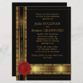 6.5x8.75 Moderner Glamour Golden Wedding Einladung (Vorne/Hinten)