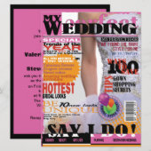 *6.5x8.75" Wedding Magazine Cover Page Einladung (Vorne/Hinten)