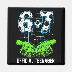 6+7 = 13 Jahre alte Jungen Mädchen Teenager 13. Ge Magnet