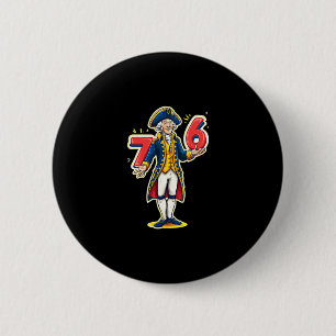 6-7 7-6 Funny George Washington Six Seven Meme Button