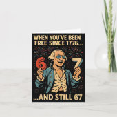 6-7 7-6 George Washington Meme Funny 67 Design  Karte (Vorderseite)