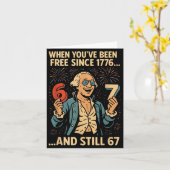 6-7 7-6 George Washington Meme Funny 67 Design  Karte (Gelbe Blume)