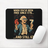 6-7 7-6 George Washington Meme Lustig 67 Design  Mousepad (Mit Mouse)