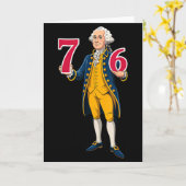 6 7 7 6 George Washington Sechs Sieben  Karte (Gelbe Blume)