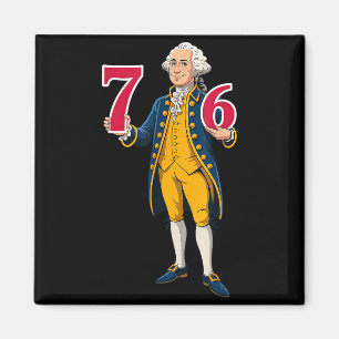 6 7 7 6 George Washington Sechs Sieben  Magnet
