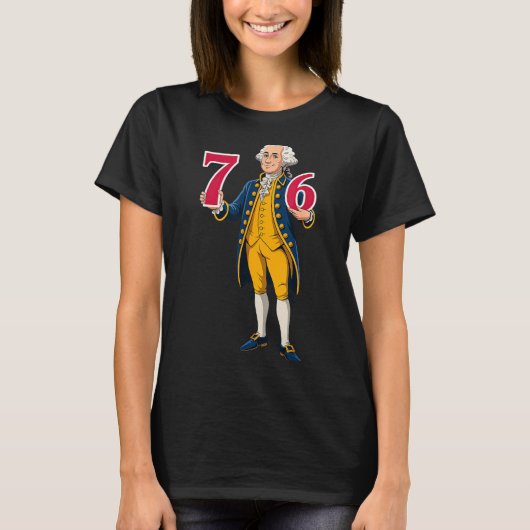 6 7 7 6 George Washington Sechs Sieben T-Shirt (Vorderseite)