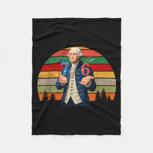 6-7 7-6 George Washington Seven Six Teacher Americ Fleecedecke (Vorderseite)