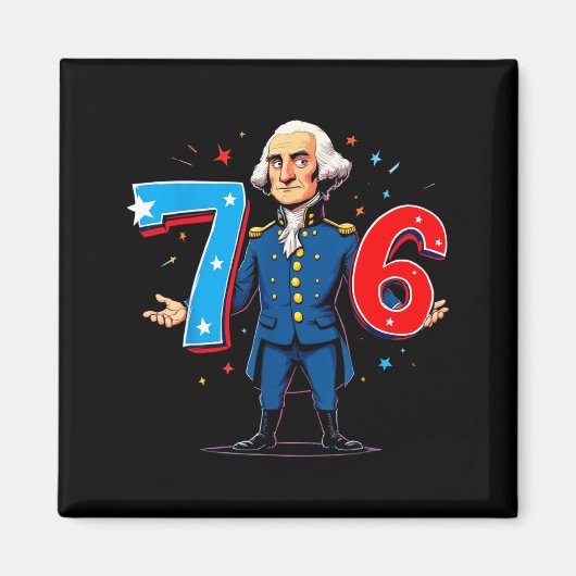 6-7 7-6 George Washington Seven Six Teacher Americ Magnet (Vorne)