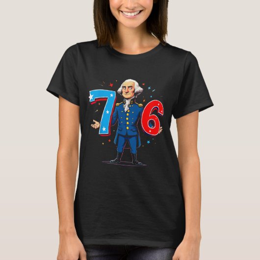 6-7 7-6 George Washington Seven Six Teacher Americ T-Shirt (Vorderseite)