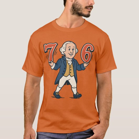 6-7 7-6 George Washington Shirt Six Seven American (Vorderseite)
