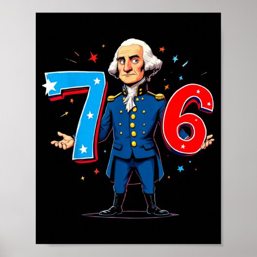 6-7 7-6 George Washington Sieben Sechs Lehrer Amer Poster (Vorne)