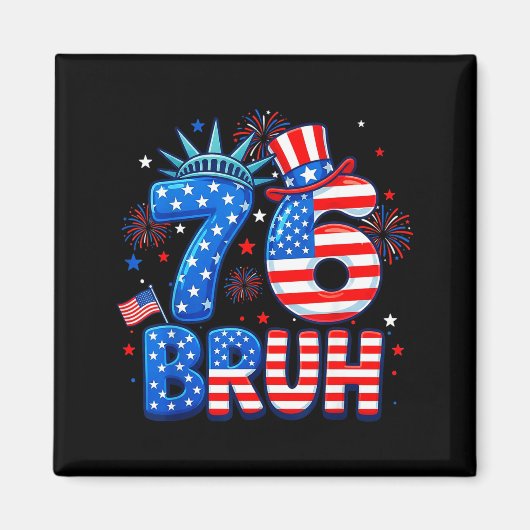 6-7 7-6 george washington sieben sechs lustig 4. j magnet (Vorne)
