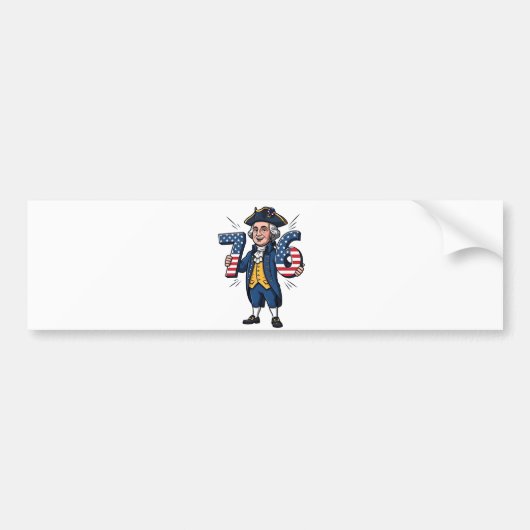 6-7-7-6 George Washington Six Seven Meme 67 Trend Autoaufkleber (Vorne)