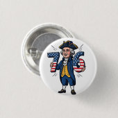 6-7-7-6 George Washington Six Seven Meme 67 Trend Button (Vorne & Hinten)