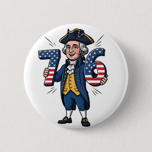 6-7-7-6 George Washington Six Seven Meme 67 Trend Button